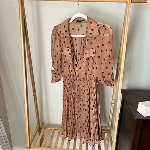 Sheer midi shirt dress